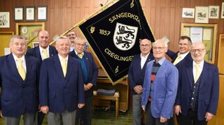 Nach 166 Jahren hat der Sängerkranz Creglingen in seiner jüngsten Generalversammlung beschlossen, den 1857 gegründeten Verein aufzulösen. Im Bild der aktuelle – und zugleich auch letzte – Vorstand nach der Versammlung in der Musikhalle.