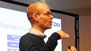 Jochen Wältz stellte beim CDU-Forum die Grundzüge der Krankenhausreform vor.