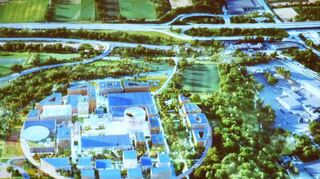 Der neue KI-Campus: So soll der neue KI & Ipai-Campus auf dem 23 Hektar großen Areal „Steinäcker“, nördlich von Heilbronn, direkt an der A6-Ausfahrt zum Industriegebiet Böllinger Höfe, aussehen.