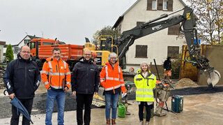 Die Arbeiten im Kreuzungsbereich wurden parallel zur Bauaßnahme am Bahnübergang durchgeführt.