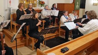 Das Hardheimer Blockflötenensemble musizierte gemeinsam mit dem Nürnberger Flötenensemble St. Johannis.