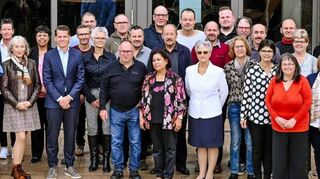 Die geehrten und verabschiedeten Mitarbeiter von Hofmanns.