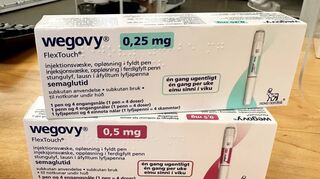 Mehrere Packungen des Abnehmpräparats Wegovy. Das Mittel des dänischen Pharmaherstellers Novo Nordisk erfreut sich auch in der Region Odenwald-Tauber großer Beliebtheit.