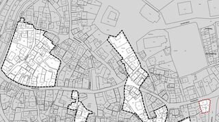 Einstimmig wurde eine weitere Fläche in das Sanierungsgebiet Stadtkern V aufgenommen (rot umrahmt).