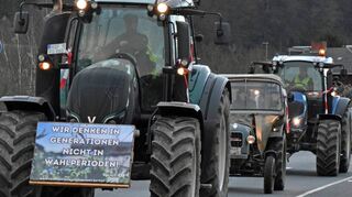 Die Odenwaldbrücke war am Montag am stärksten von dem Bauernprotest betroffen. Teilweise ging nichts mehr.