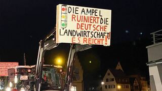 Protest gegen die Bundesregierung.