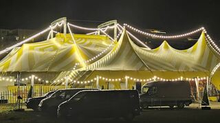 Der vierte Weihnachtscircus in Bad Mergentheim erfreute 35 000 Besucher. Das große Zelt am Volksfestplatz war seit Dezember weithin sichtbar.