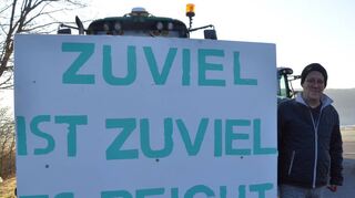 Andreas Fürst aus Höpfingen machte an der Protestaktion am Donnerstag mit. Die Landwirte fuhren dabei von Hardheim nach Sinsheim.