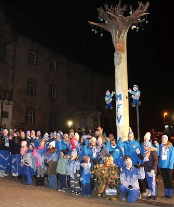 In Merchingen wurde wieder Kunibert aufgestellt.