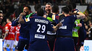 Jubel bei den Franzosen nach dem Schlusspfiff.