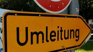 Achtung Baustelle auf der B 290 zwischen Bad Mergentheim und Crailsheim: Rot am See muss umfahren werden.