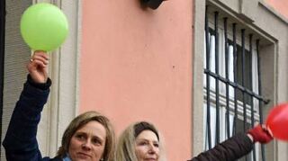 Christiane Geier und Renate Meixner hatten die Demonstration initiiert.
