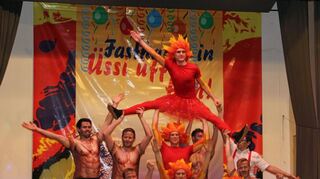 Das Männerballett aus Külsheim in Aktion.