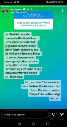 Auf seinem Instagram-Kanal beantwortete Markus Herrera Torrez viele Fragen, die Internetnutzer an ihn gerichtet hatten, wie die nach der „Deadline“.