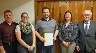 Bei der Generalversammlung der Musikkapelle Bretzingen wurde Alexander Baumann geehrt.
