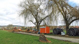 Seit drei Wochen laufen die Arbeiten für den Anschluss von Gamburg und Niklashausen an die Wasserversorgung durch den Zweckverband Mittlere Tauber.