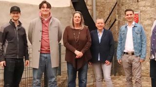 Die Kandidaten der Oberlaudaer Liste (von links): Timm Roos, Noah Konietzka, Daniela Ambach, Heike Stephan, Fabian Bayer und Stefan Mohr.