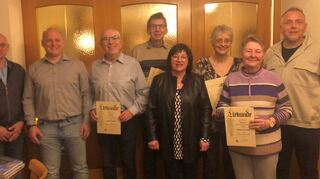 Beim Heimatverein Hettingen wurden langjährige Mitglieder geehrt.