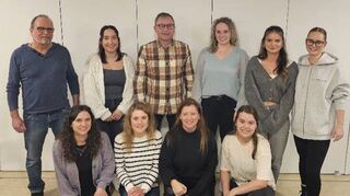 Der neugewählte Vorstand der Tennisabteilung des TSV Assamstadt (von links): Elmar Hügel, Elena Tremmel. Volker Haun, Patrice Schaller, Anne Möhler, Marie Möhler, Carla Hügel, Eva Hügel, Liane Möhler und Natalie Fischer.