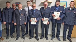 Ehrungen, Beförderungen standen auf der Tagesordnung der Generalversammlung der Feuerwehr Gerichtstteten.