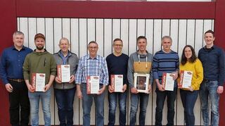 Die geehrten Mitglieder des Tischtennis-Clubs Bobstadt.