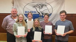 Die geehrten Mitglieder der DLRG Ortsgruppe Creglingen.