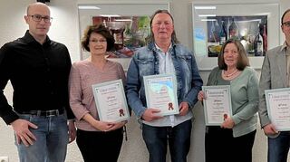 Langjährige Mitglieder des FC Hundheim/Steinbach wurden geehrt.