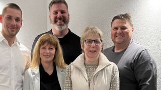 Verabschiedete Vorstandsmitglieder (von links): Tobias Benz, Simone Dietrich, Bernd Dietrich, Heike Hauck, Heiko Barta.