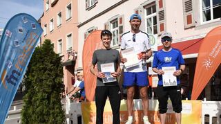 Die Besten im 10-km-Lauf bei den Männern. Marco Neumann stellte einen neuen Streckenrekord auf.