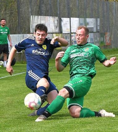 Den Kreisliga-Kampf hat Umpfertal (in Grün) gegen Brehmbachtal deutlich gewonnen.