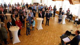 Sehr rege besucht waren am Samstag ein Bürgerempfang (Bild) sowie ein Tag der offenen Tür der Stadtverwaltung Lauda-Königshofen.