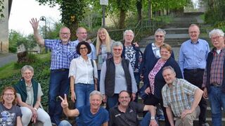 Der Jahrgang 1947 der Realschule Niederstetten beim Klassentreffen.
