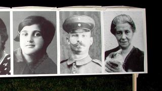 Zu den 17 letzten aus Hardheim nach Gurs deportierten Juden gehörten (von links): Abraham Selig (Großvater von Jack Löwenthal), Selma Urspringer, Rita und Edith Billigheimer und Jakob Urspringter (Großmutter, Mutter, Schwester und Großvater von Manfred Billigheimer) sowie Selma Hanft.