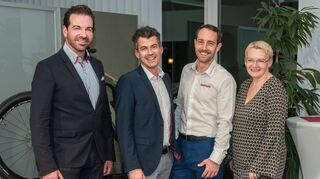 Der neue Vorstand des Handels- und Gewerbevereins mit (von links) Dr. Michael Ehrmann, Christoph Bergmann, Thomas Hertlein sowie Gabi Ehrmann-Hieber