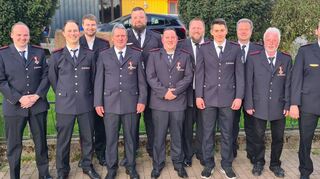 Das Bild zeigt (von links): Manfred Fankhauser, Fabian Henn, Benedikt Kehl, Klemens Schäfer, Michael Egenberger, Jochen Kraus, Florian Weber, Christian Schäfer, Martin Galm, Wolfgang Zehr, Arno Noe. Es fehlen: Hendrik Henn, Simon Haber.
