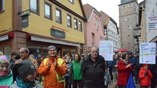 Der Zug führte durch die Innenstadt – mittendrin Bürgermeister Roland Burger.