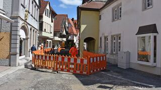 Die Baustelle in der Nonnengasse ist gestartet. Mehrere Monate ist hier die Durchfahrt dicht.