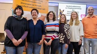 Der neue Vorstand (von links): Alexandra Meule (Beisitzerin), Heidrun Leiß-Schott (Vorsitzende), Jasmin Paul (zweite Vorsitzende), Verena Gamb (Schriftführerin), Conny Wrobel (Schatzmeisterin) und Sven Götz (Beisitzer).