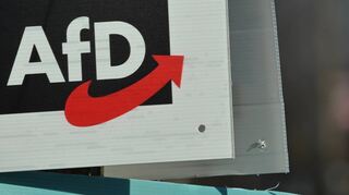Ein Symbolbild: Der Bildausschnitt zeigt zwei Wahlplakate von CDU und AfD, die hier nebeneinander angebracht waren.
