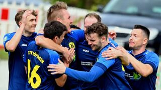 Die Freude beim TSV Höpfingen II war nach dem Spiel gegen Hainstadt II groß. Schließlich wird der Abstand zum Konkurrenten kleiner.