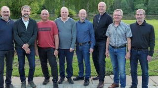 Für den Ortschaftsrat kandidieren (von links) Manfred Breuer, Detlev Dosch, Uwe Heitmann, Gerhard Horn, Thomas Kemmer, Wolfram Spott und Günter Stark. Nicht mehr kandidieren wird Ortschaftsrat Martin Gillig (rechts).