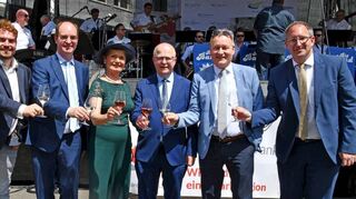 Freuen sich auf einen grandiosen Regionaltag: (von links): MdB Valentin Abel, Bürgermeister Dr. Lukas Braun, Friedlinde Gurr-Hirsch, MdB Michael Theurer, Johannes Schmalzl (Beiratsvorsitzender und Vorstandsvorsitzender der Stiftung Würth) sowie Sebastian Frei (OB Bad Rappenau).