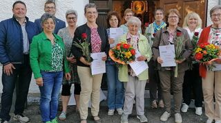 Bei der Jubiläumsfeier der Frauengemeinschaft Waldstetten wurden Mitglieder geehrt.