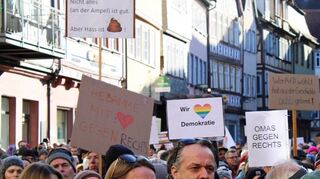 Demo gegen Rechtsextreme  in Wertheim.
