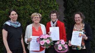 Das Bild zeigt Viola Kammerer, Elisabeth Reinhard, Hedwig Appel und Brigitte Spänkuch (von links).