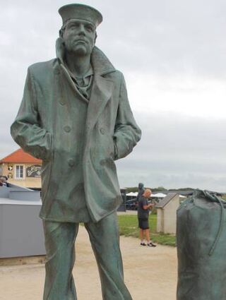 Am Utah-Beach: Denkmal des „Einsamen Seemanns“.
