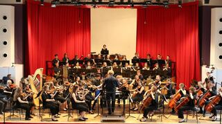 Das Heidelberger Jugendsinfonieorchester ist aktuell zu Gast in der Musikakademie Schloss Weikersheim und präsentiert sein hier erarbeitetes Programm.