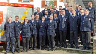 Die aktuelle Schäftersheimer Mann- und Frauschaft der Freiwlligen Feuerwehr.