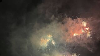 Selbst die Feuerwehr war vom grandiosen Feuerwerk beeindruckt.