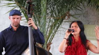 Voller Leidenschaft: Sängerin Katalin Horvath mit Kontrabassist Matthew Adomeit.